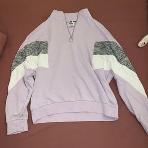 PINK Half Zip Lavender Purple Sweatshirt